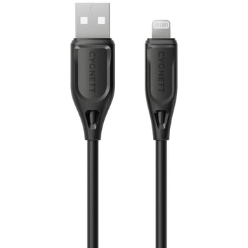 Cygnett Charge & Connect Lightning to USB-A Cable V2 1.2m (Black)