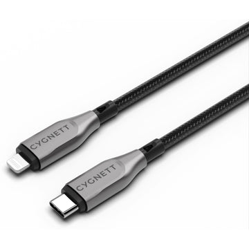 Cygnett Armoured Lightning to USB-C Cable 50cm (Black)