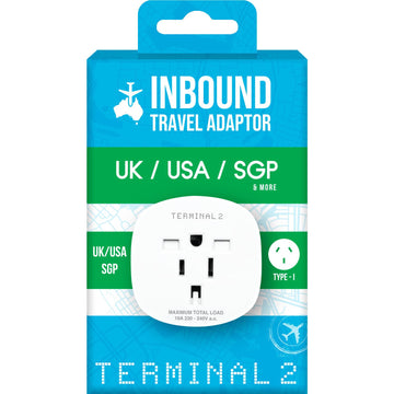 Terminal 2 Travel Adaptor V2 (Australia Inbound)