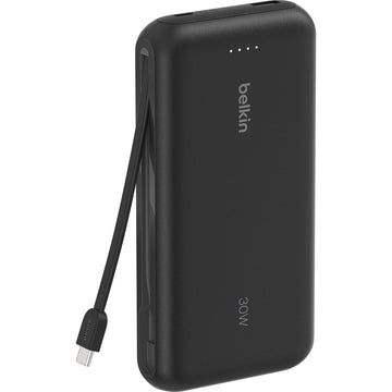 Belkin BoostCharge Power Bank 20K with Integrated Cable (Black)