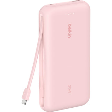 Belkin BoostCharge Power Bank 20K with Integrated Cable (Pink)