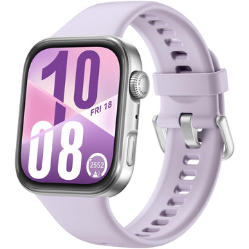 Huawei Fit 4 Silver Aluminium Case Watch (Purple Fluoroelastomer Strap)