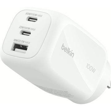 Belkin BoostCharge Pro 3-Port 100W GaN Wall Charger