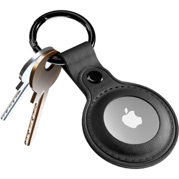 Cygnett StyleTrack Leather AirTag Case (Black)