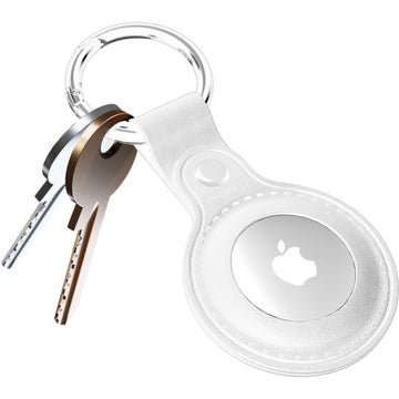 Cygnett StyleTrack Leather AirTag Case (White)