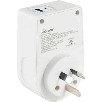 Jackson MOVE Rapid Charge PD20W USB-C/A Inbound Travel Adaptor for USA & UK