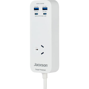 Jackson Rapid Charge PD20W USB-C & USB-A  Portable Powerboard (White)