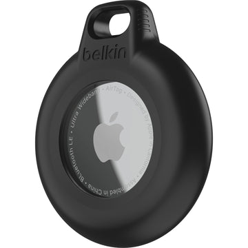 Belkin Waterproof Secure AirTag Holder with Key Ring (Black) [2 Pack]
